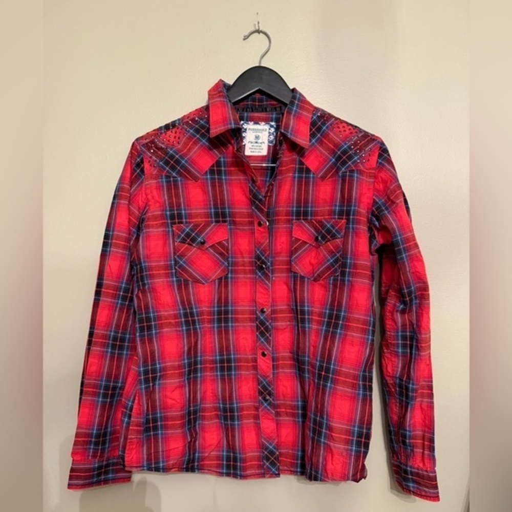 🐎 Western-style Panhandle Rough Stock Red Plaid